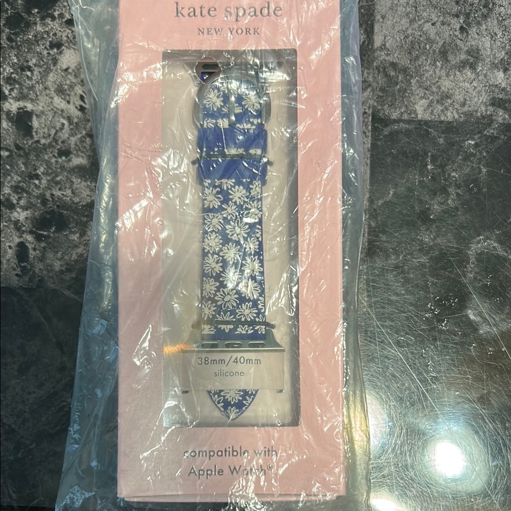 Kate Spade Blue and White Floral Watch Band